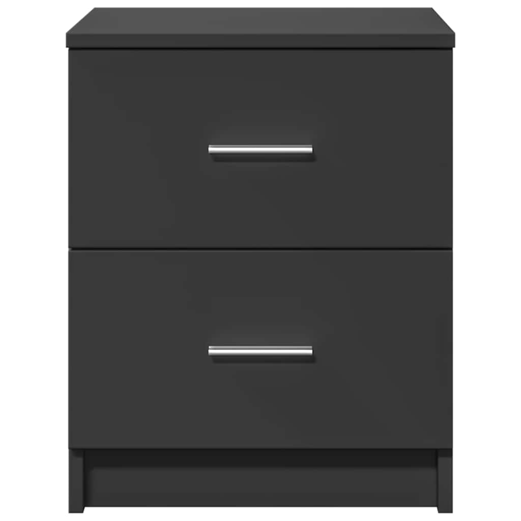 vidaXL Κομοδίνα 2 τεμ. με 2 Συρτάρια Μαύρα 40x36x50 εκ.