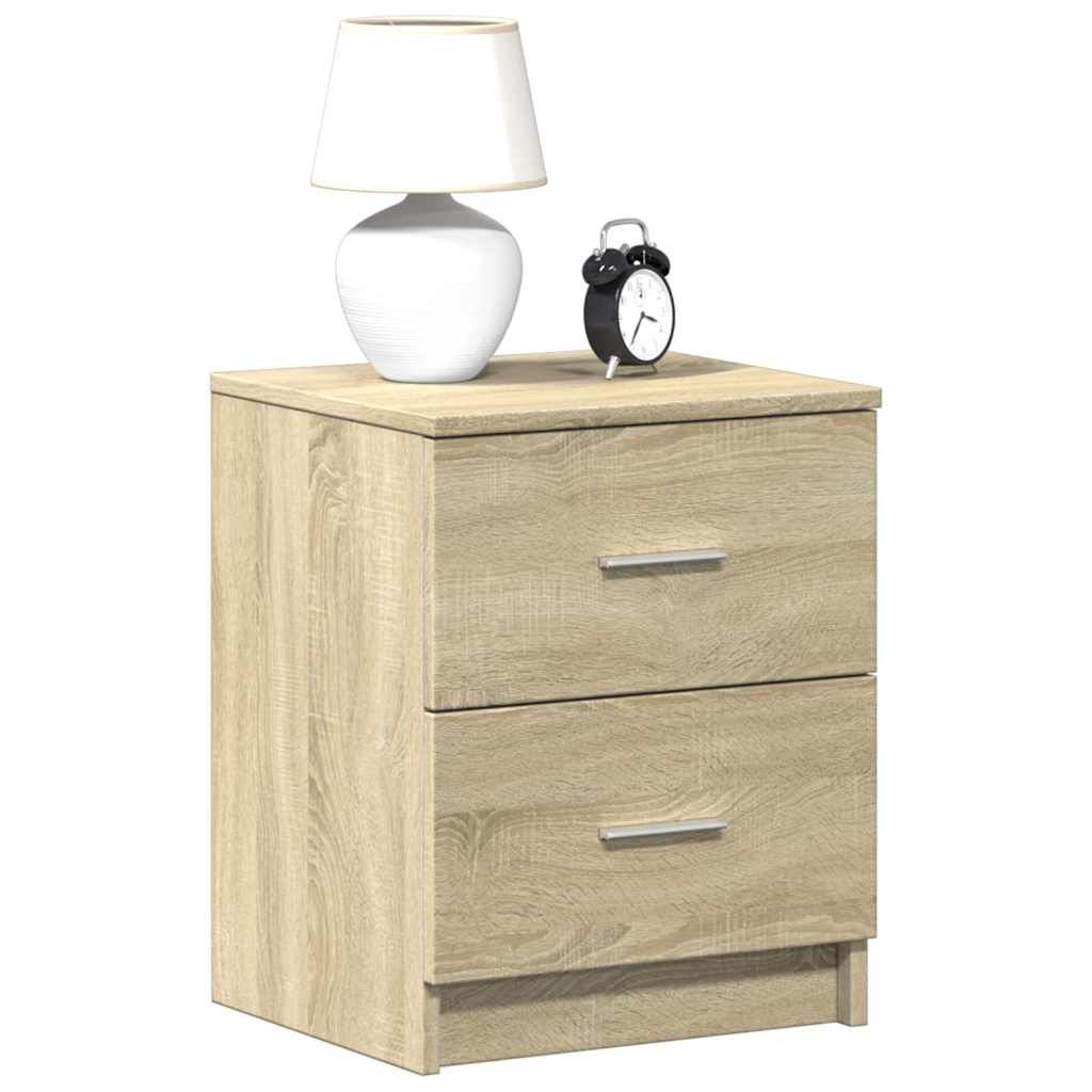 vidaXL Κομοδίνα 2 τεμ. με 2 Συρτάρια, Χρώμα Sonoma Δρυς 40x36x50 εκ.