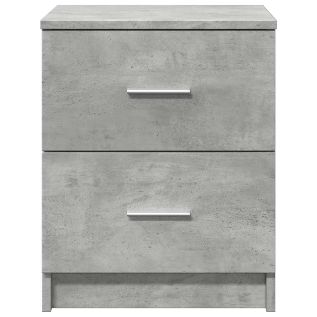 vidaXL Κομοδίνο με 2 Συρτάρια Γκρι Σκυρόδεμα 40x36x50 εκ.