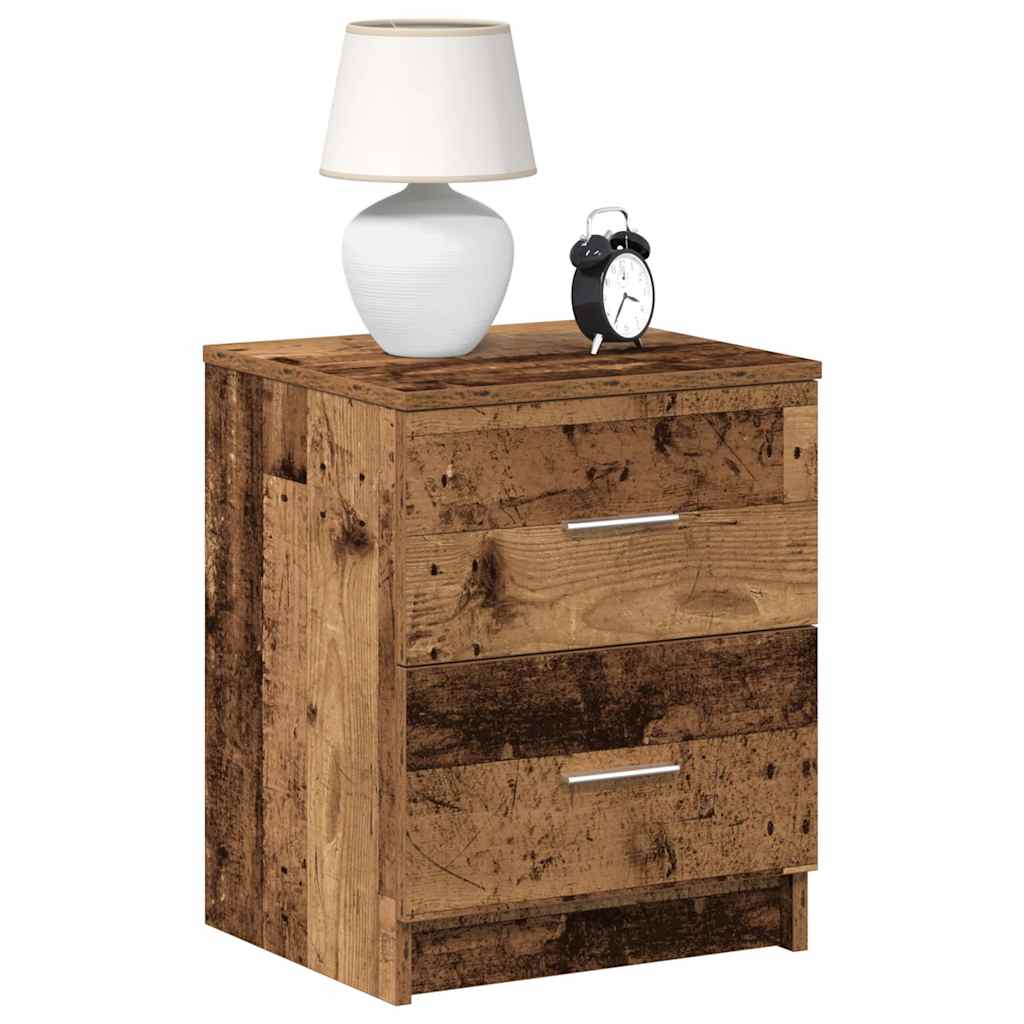 vidaXL Κομοδίνο με 2 Συρτάρια από Παλιό Ξύλο 40x36x50 εκ.