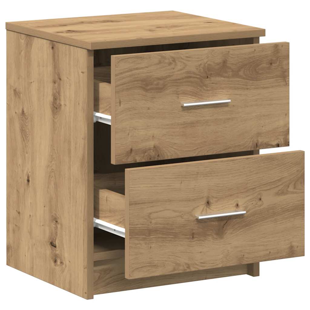 vidaXL Κομοδίνο με 2 Συρτάρια σε Χρώμα Δρυς Artisan 40x36x50 εκ.