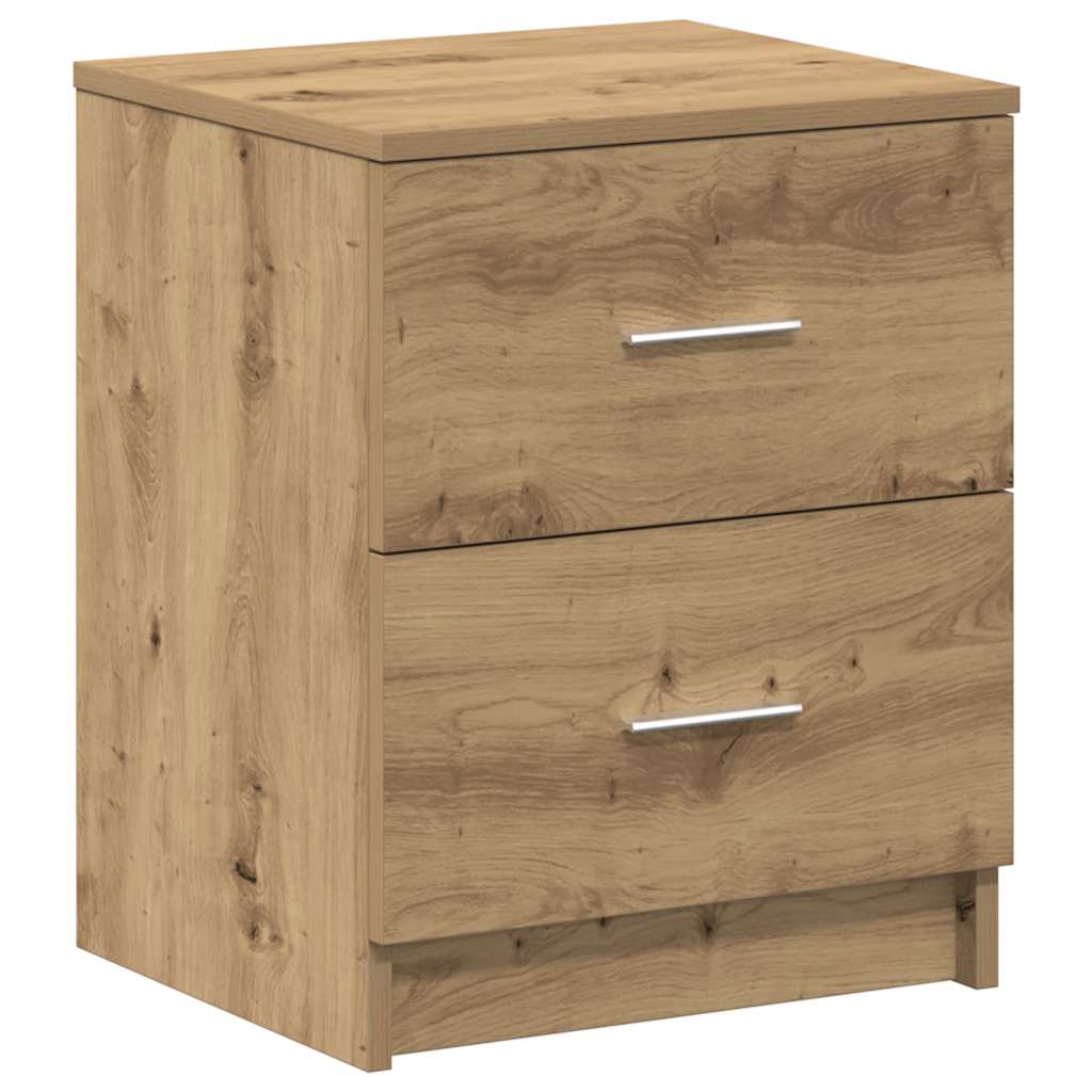 vidaXL Κομοδίνα 2 τεμ. με 2 Συρτάρια, Ξύλο Artisan Oak 40x36x50 εκ.