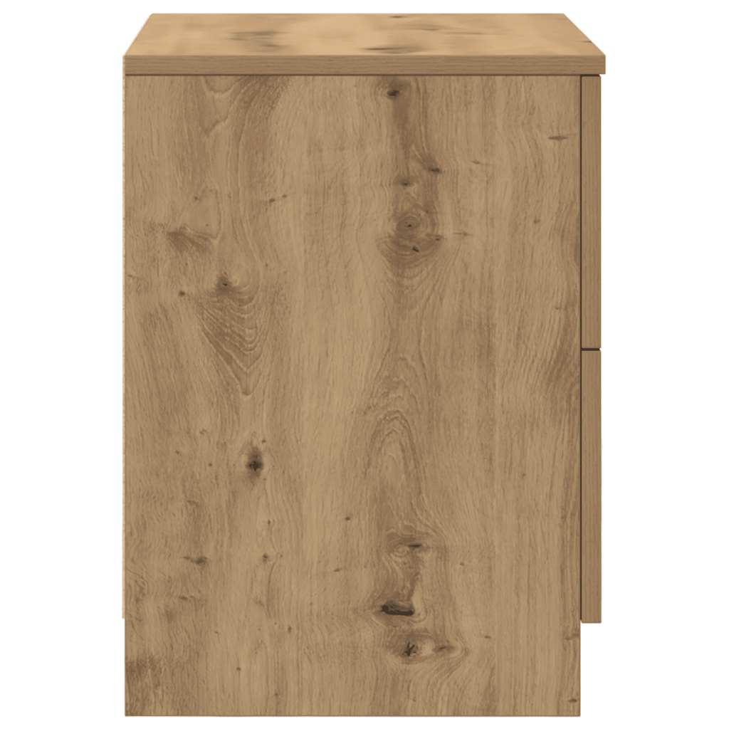 vidaXL Κομοδίνα 2 τεμ. με 2 Συρτάρια, Ξύλο Artisan Oak 40x36x50 εκ.
