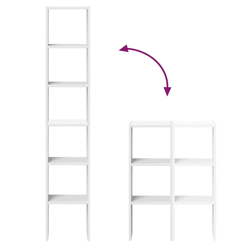 vidaXL Βιβλιοθήκες 2 τεμάχια στοιβαζόμενες Λευκό 30x30x80 cm