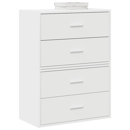 vidaXL Ντουλάπια με 2 συρτάρια 2 τεμάχια Λευκό 60x31x40 cm