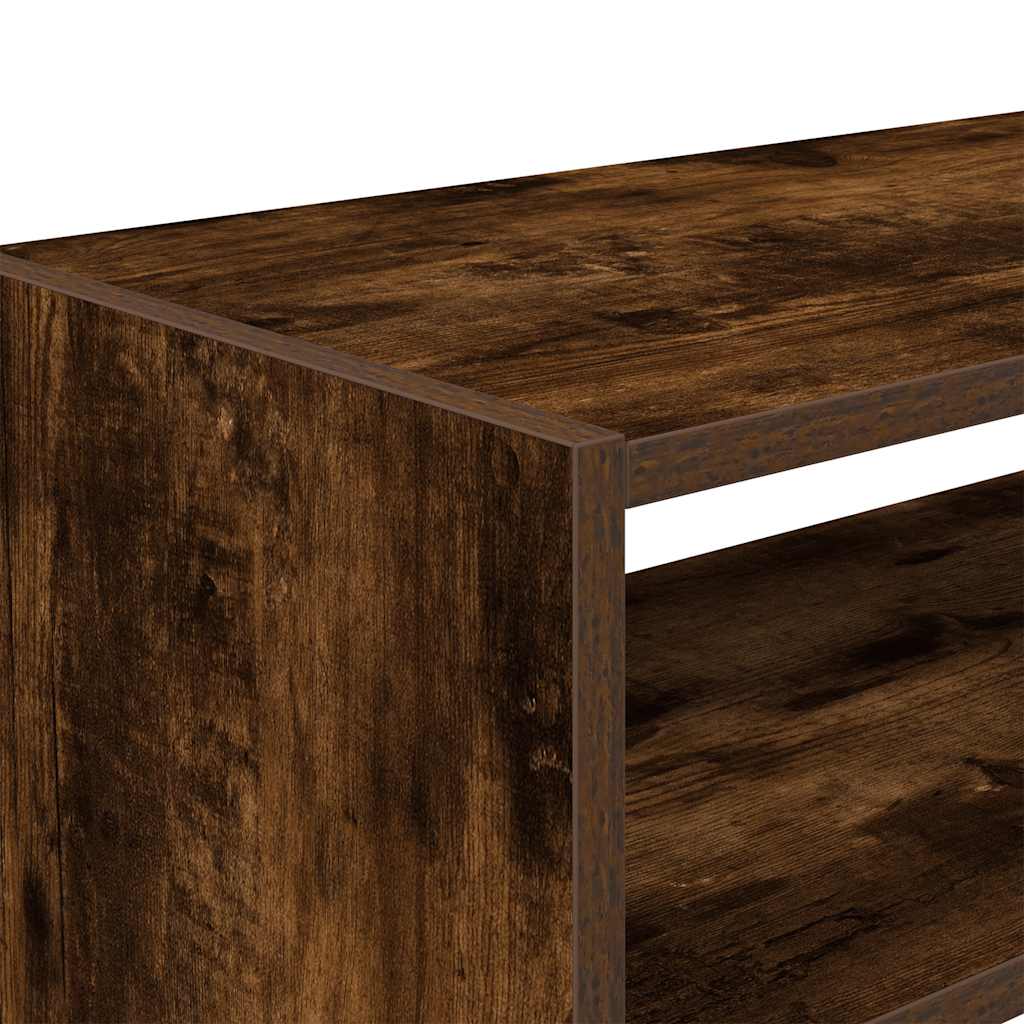 vidaXL Ράφι παπουτσιών στοιβαζόμενο καπνιστή δρυς 60x30x30,5 cm