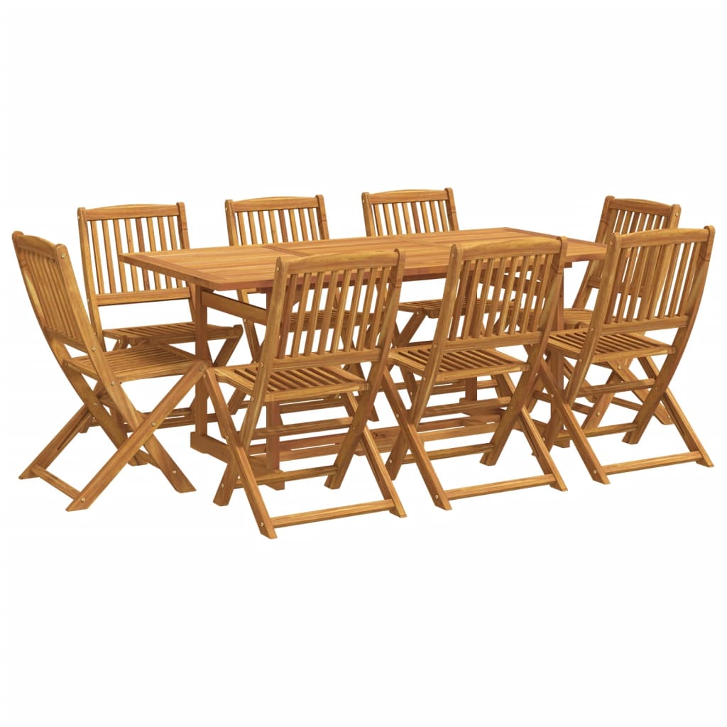 vidaXL Σετ Τραπεζαρίας Κήπου 9 Τεμαχίων 180x90x75 εκ. Μασίφ Ακακία
