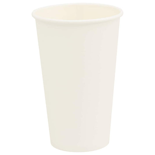 vidaXL Χάρτινα κύπελλα καφέ 1000 τεμάχια 16oz 400ml Λευκό
