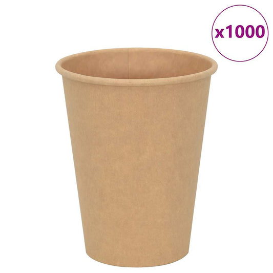vidaXL Χάρτινα κύπελλα καφέ 1000 τεμάχια 12oz 300ml καφέ