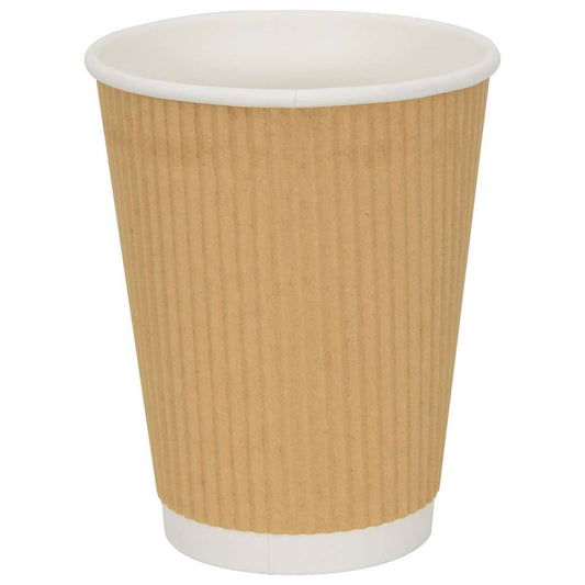vidaXL Χάρτινα ποτήρια καφέ 500 τεμάχια 12oz 300ml καφέ