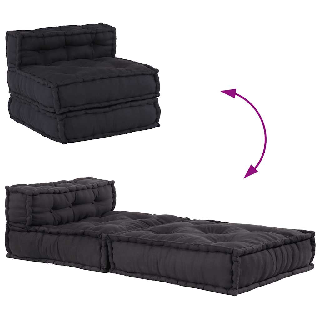 vidaXL Modular Pouffe Anthracite 70x70x54 ύφασμα