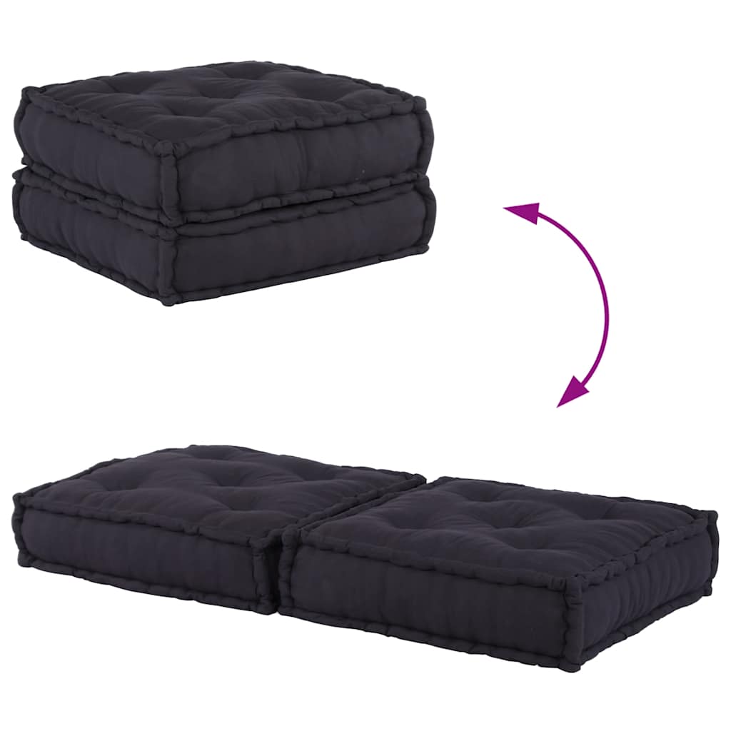 vidaXL Modular Pouffe Anthracite 70x70x36 ύφασμα