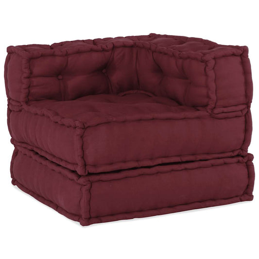vidaXL Modular Pouffe Maroon 70x70x54 ύφασμα