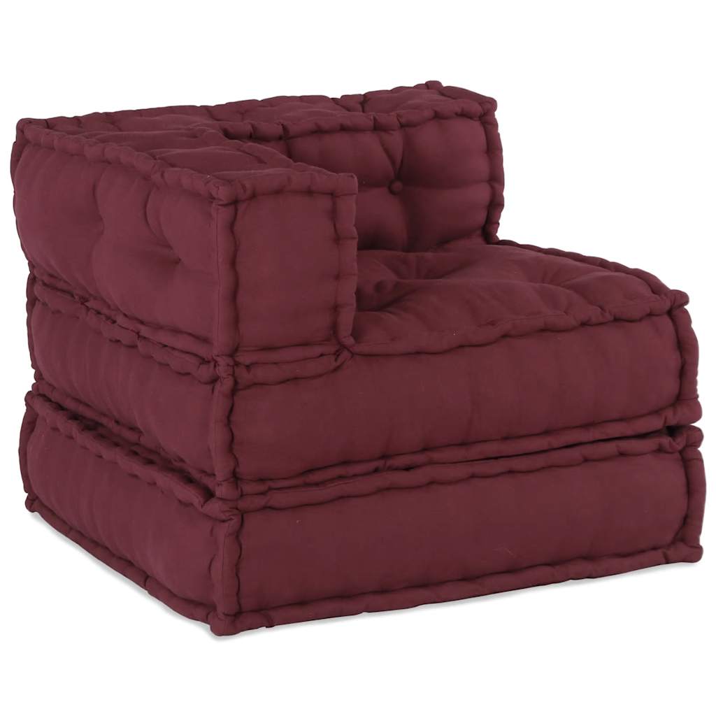 vidaXL Modular Pouffe Maroon 70x70x54 ύφασμα