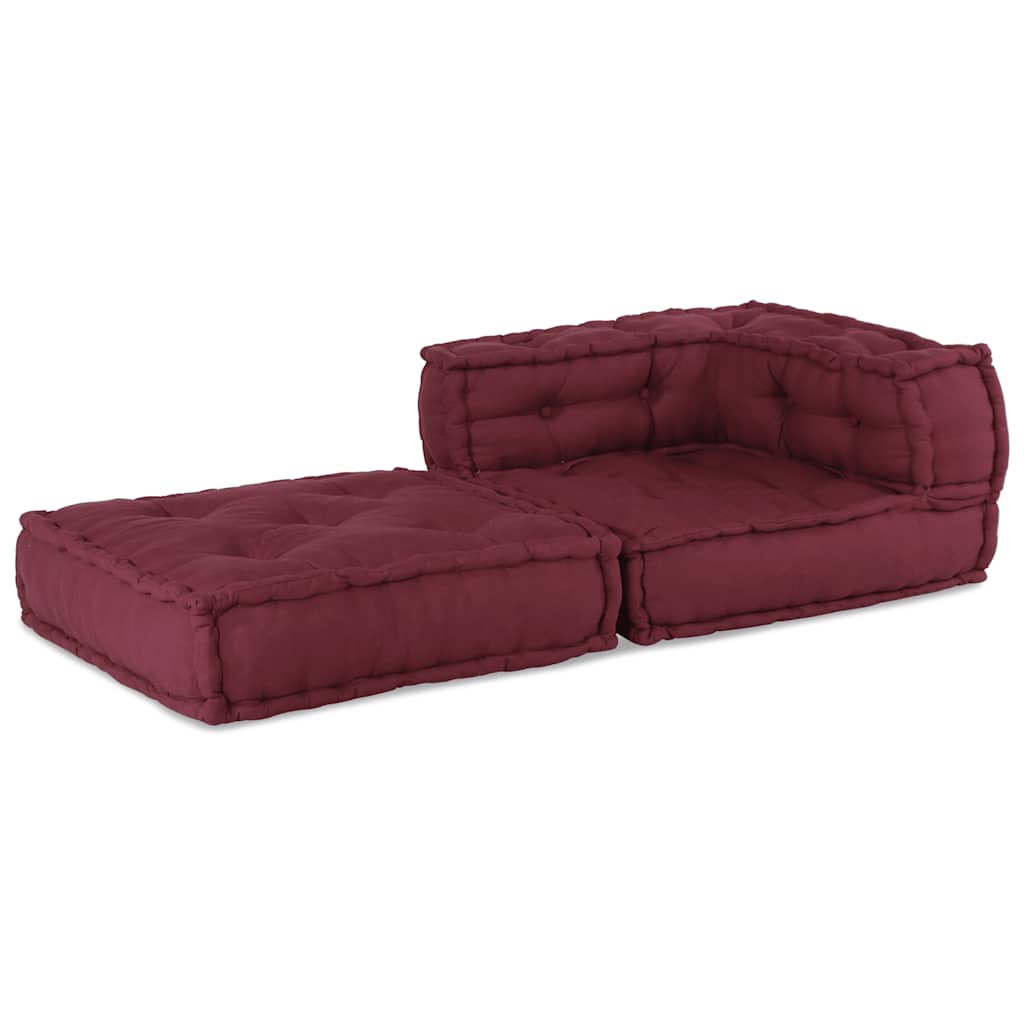 vidaXL Modular Pouffe Maroon 70x70x54 ύφασμα