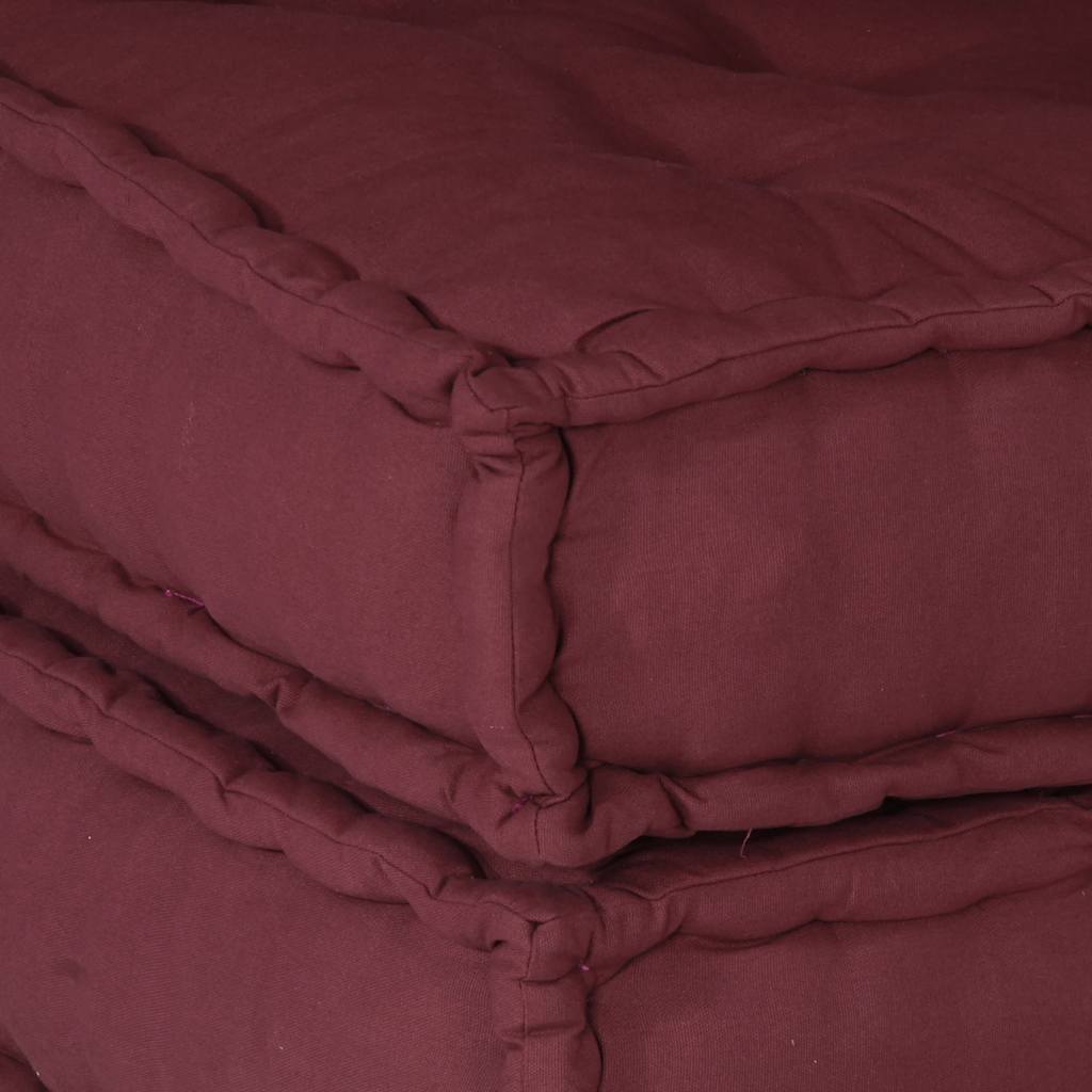 vidaXL Modular Pouffe Maroon 70x70x54 ύφασμα