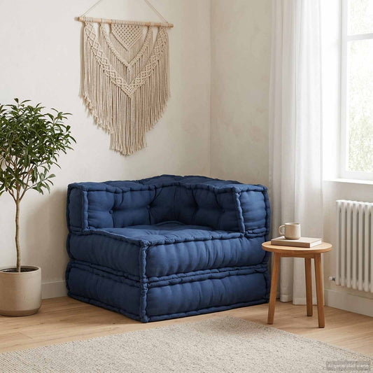 vidaXL Μονάδα Μοντέρνου Καναπέ Ινδικο 70 x 70 x 56 εκ Ύφασμα
