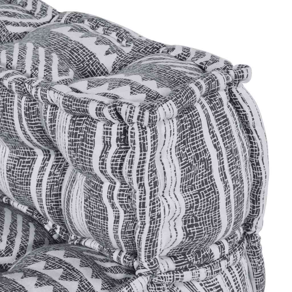 vidaXL Αρθρωτός Καναπές Ριγέ Γκρι 70 x 70 x 54 εκ ύφασμα