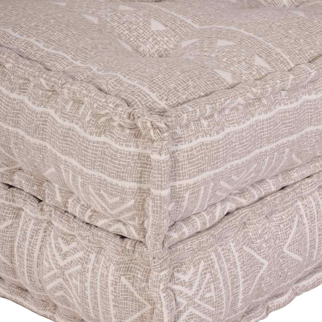 vidaXL Αρθρωτός Καναπές Γεωμετρικό Ανοιχτό καφέ 70 x 70 x 36 εκ ύφασμα