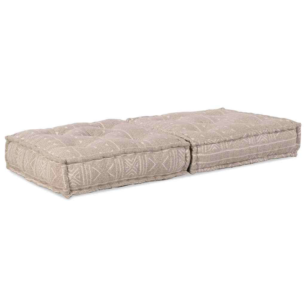 vidaXL Αρθρωτός Καναπές Γεωμετρικό Ανοιχτό καφέ 70 x 70 x 36 εκ ύφασμα