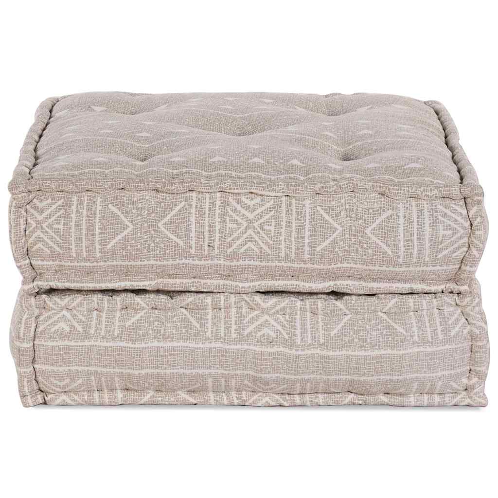 vidaXL Αρθρωτός Καναπές Γεωμετρικό Ανοιχτό καφέ 70 x 70 x 36 εκ ύφασμα