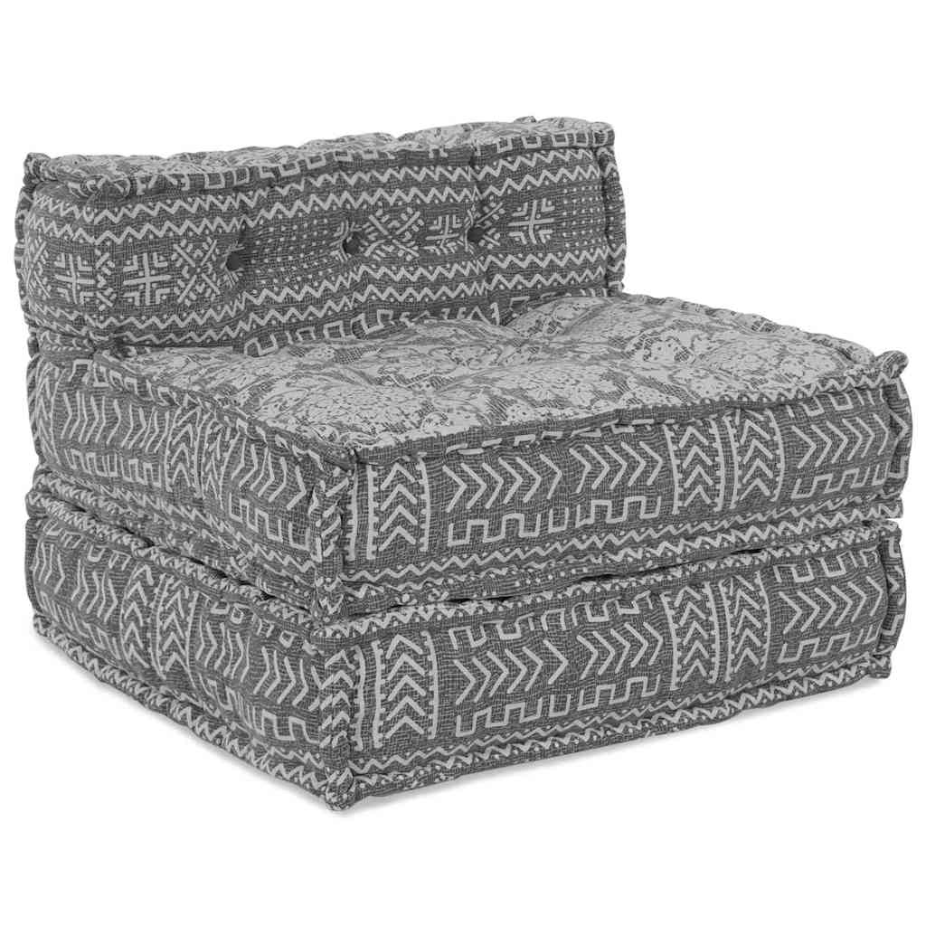 vidaXL Αρθρωτός Καναπές Γεωμετρικό Ανοιχτό γκρι 70 x 70 x 54 εκ ύφασμα