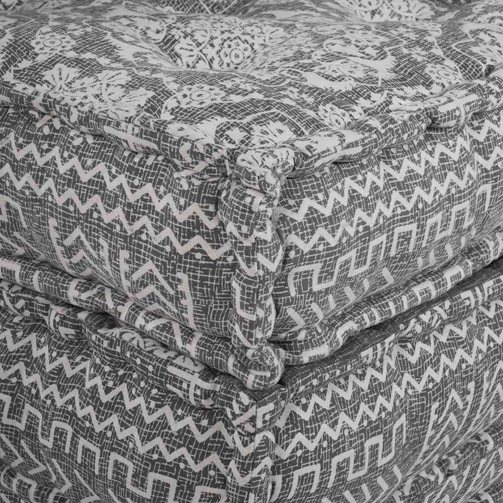 vidaXL Αρθρωτός Καναπές Γεωμετρικό Ανοιχτό γκρι 70 x 70 x 36 εκ ύφασμα