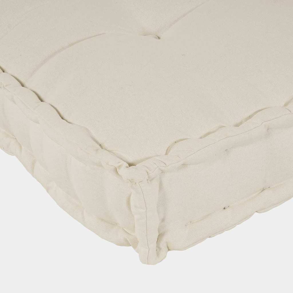 vidaXL Μαξιλάρι για καναπέ παλέτας 2 pcs Ύφασμα Κρεμ 120 x 80 x 38 εκ.