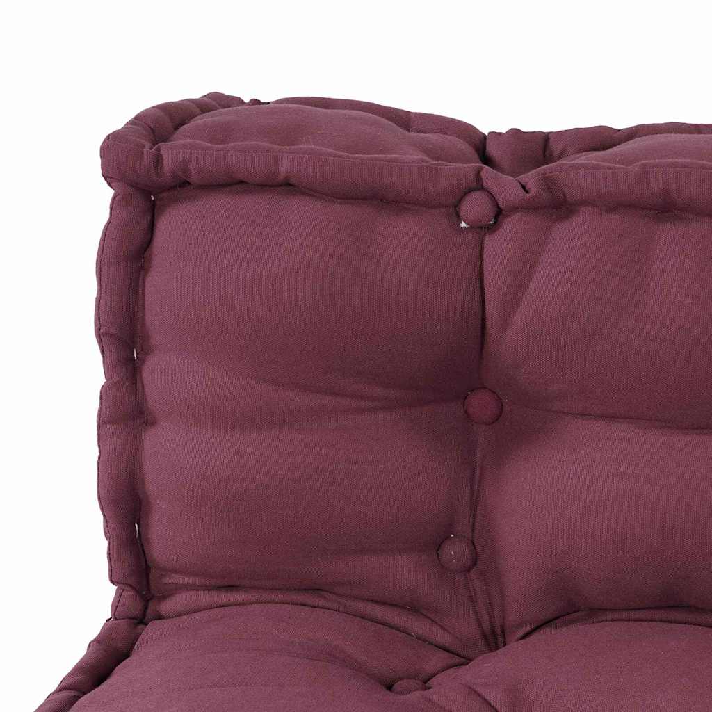 vidaXL Μαξιλάρι για καναπέ παλέτας 3 pcs Ύφασμα Καφετί