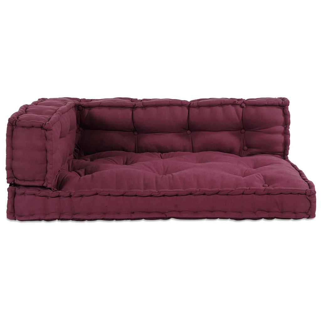 vidaXL Μαξιλάρι για καναπέ παλέτας 3 pcs Ύφασμα Καφετί
