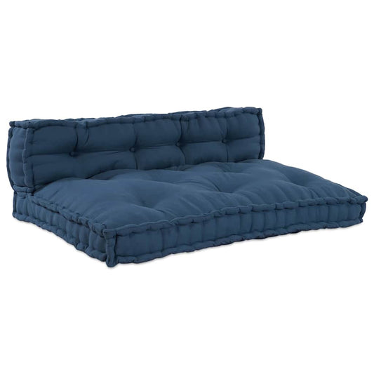 vidaXL Μαξιλάρι για καναπέ παλέτας 2 pcs Ινδικο ύφασμα