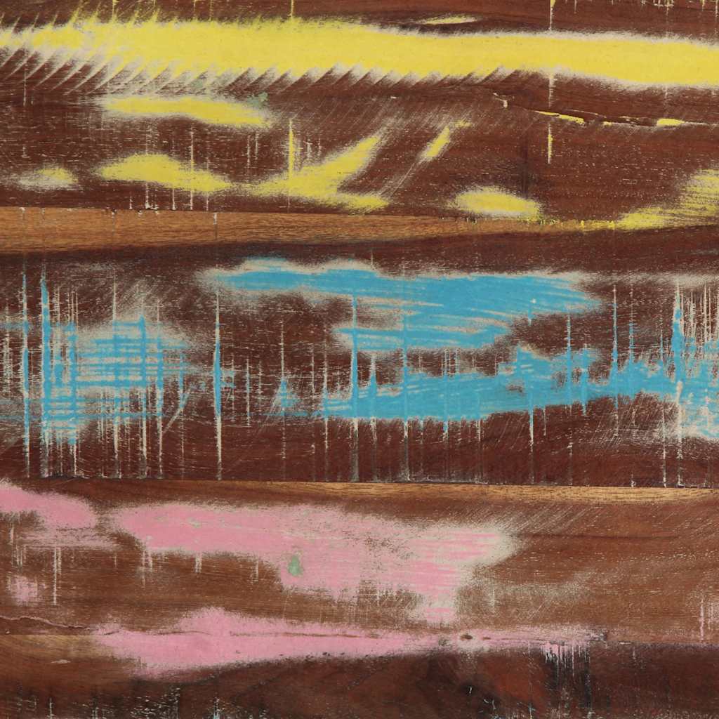 vidaXL Τραπεζάκι σαλονιού πολύχρωμο 90x50x38cm Ξύλο μασίφ αναγεννημένο