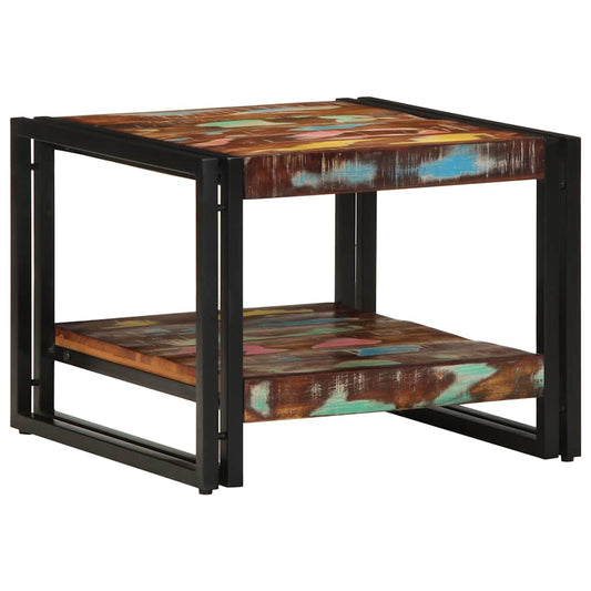 vidaXL Τραπεζάκι σαλονιού πολύχρωμο 50x50x38cm Ξύλο μασίφ αναγεννημένο