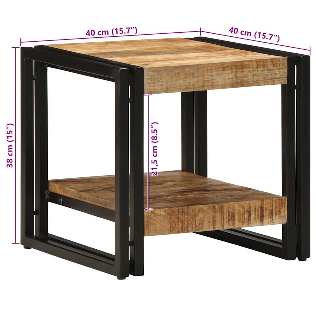 vidaXL Τραπεζάκι σαλονιού Καφέ 40 x 40 x 38 cm Στερεό ξύλο μάνγκο