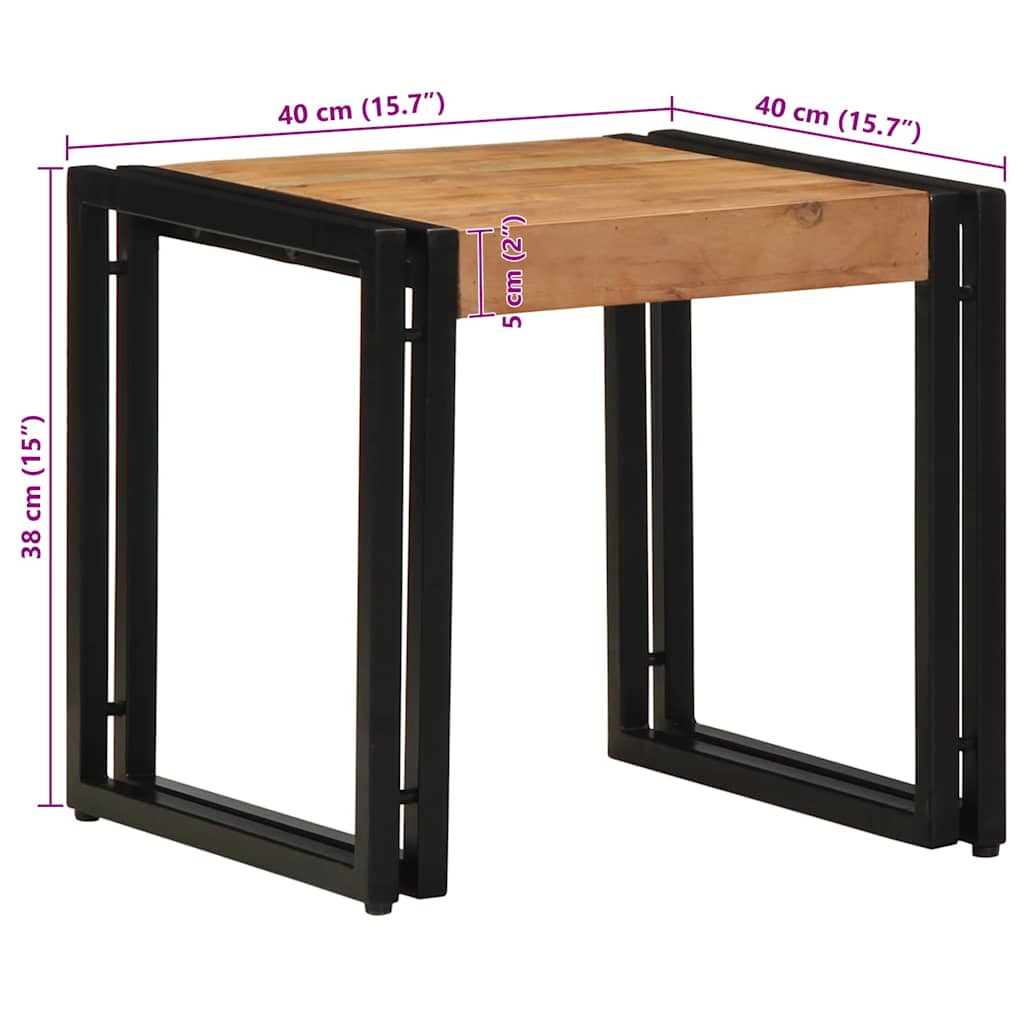 vidaXL Τραπεζάκι καφέ 40x50x38 εκ Μασίφ ξύλο ακακίας