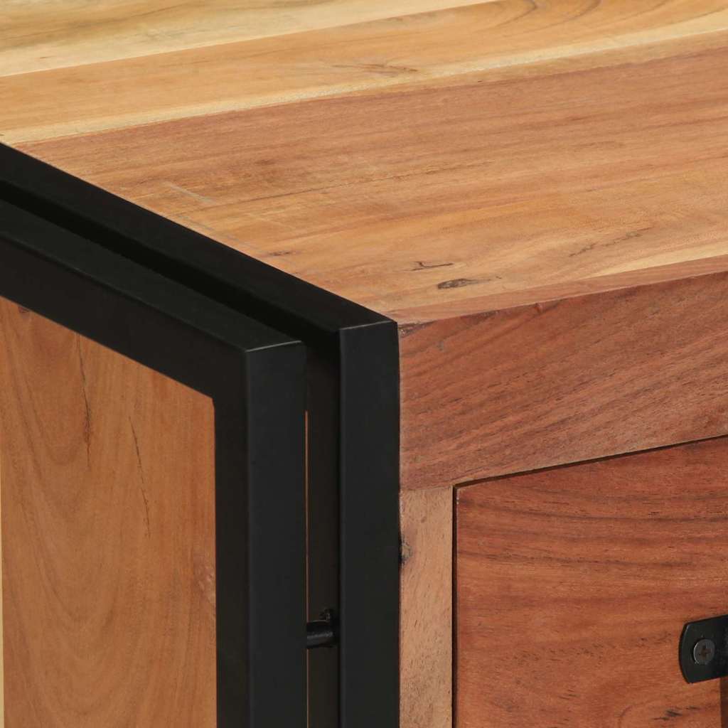 vidaXL Κομοδίνο με συρτάρι Καφέ 40 x 40 x 59 εκ. Μασίφ ξύλο ακακίας