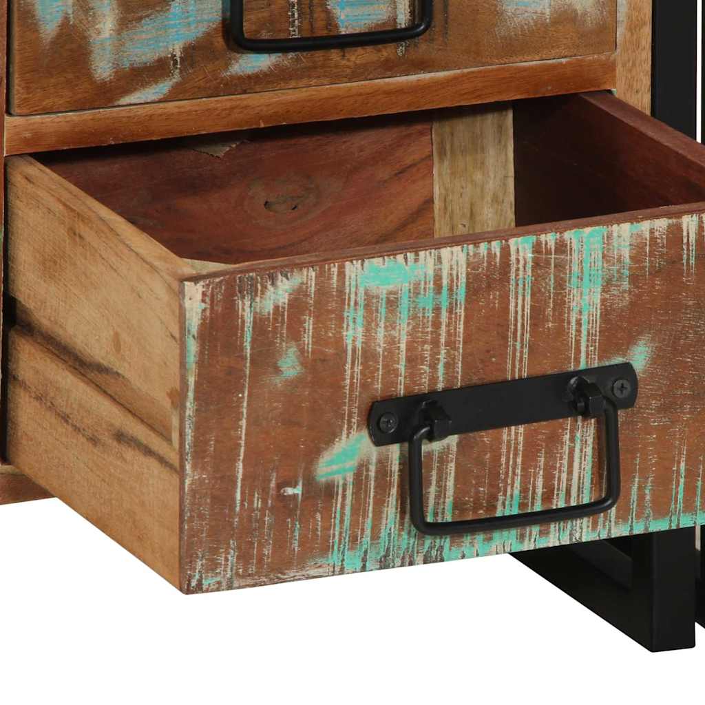 vidaXL Κομοδίνο Πολύχρωμο 40 x 35 x 50 εκ. Μασίφ ανακυκλωμένο ξύλο