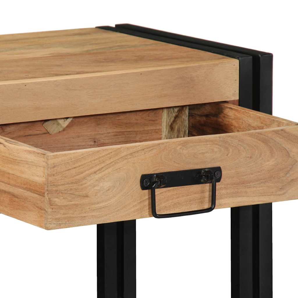 vidaXL Τραπέζι κονσόλας Καφέ 90 x 33 x 75 εκ Μασίφ ξύλο ακακίας