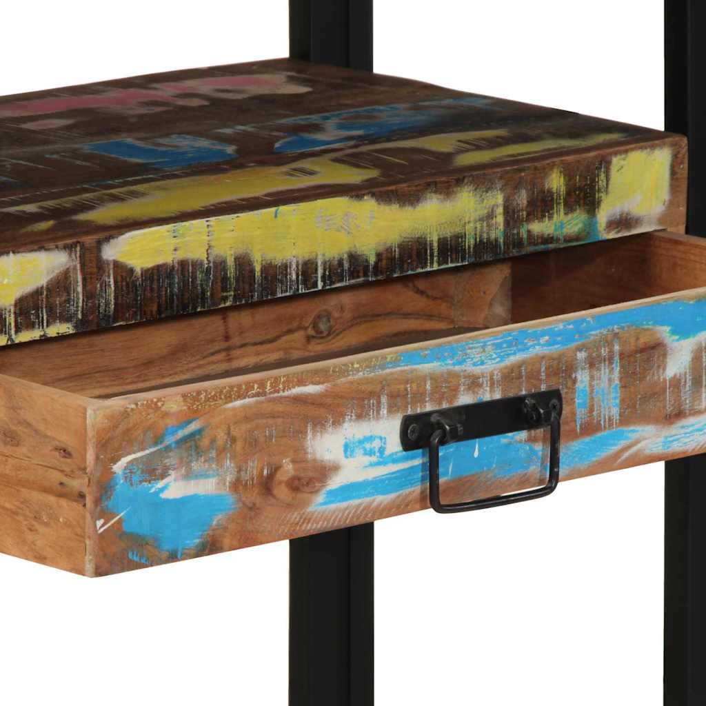 vidaXL Τραπέζι κονσόλας με ράφι 120 x 33 x 75 εκ Στερεό Ανακτηθέν Ξύλο