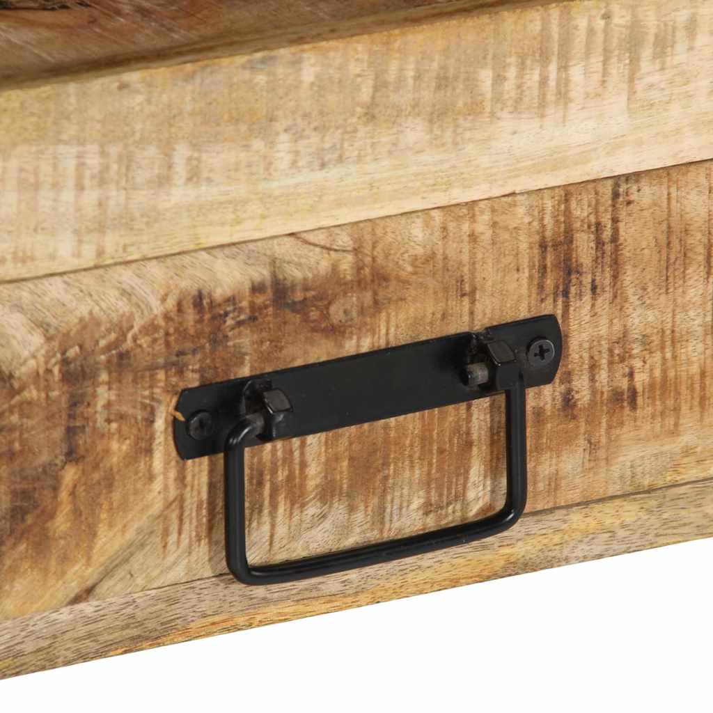 vidaXL Τραπέζι κονσόλας με ράφι Καφέ 90 x 33 x 75 εκ Μασίφ ξύλο μάνγκο