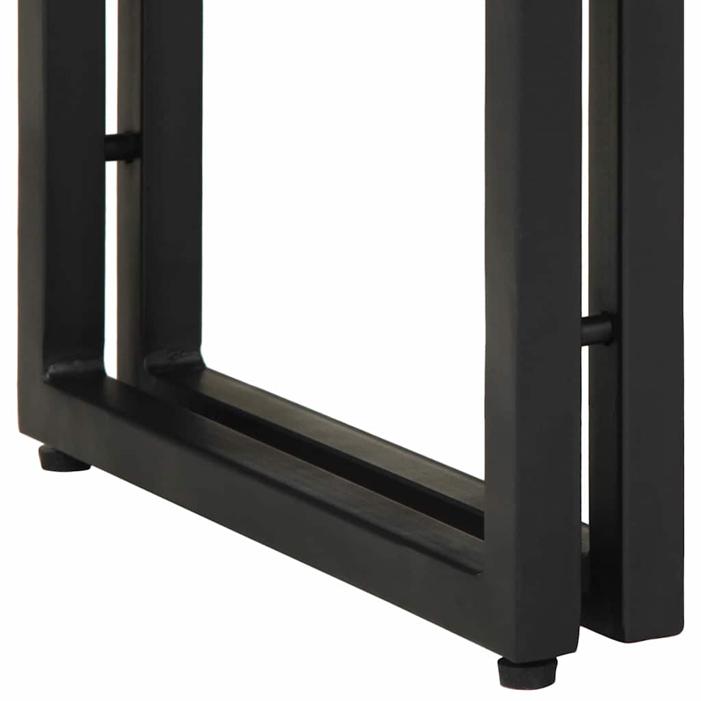 vidaXL Τραπέζι κονσόλας με ράφι Καφέ 90 x 33 x 75 εκ Μασίφ ξύλο μάνγκο