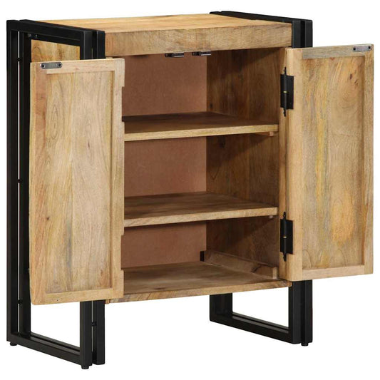 vidaXL Ντουλάπα Παπουτσιών Μαύρο 30 x 30 x 40 cm Μασίφ ξύλο μάνγκο