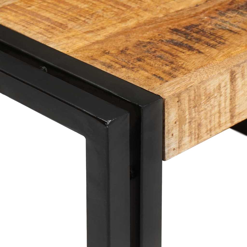 vidaXL Ράφι μπάνιου 80 x 50 x 23 εκ Μασίφ ξύλο μάνγκο και σίδερο