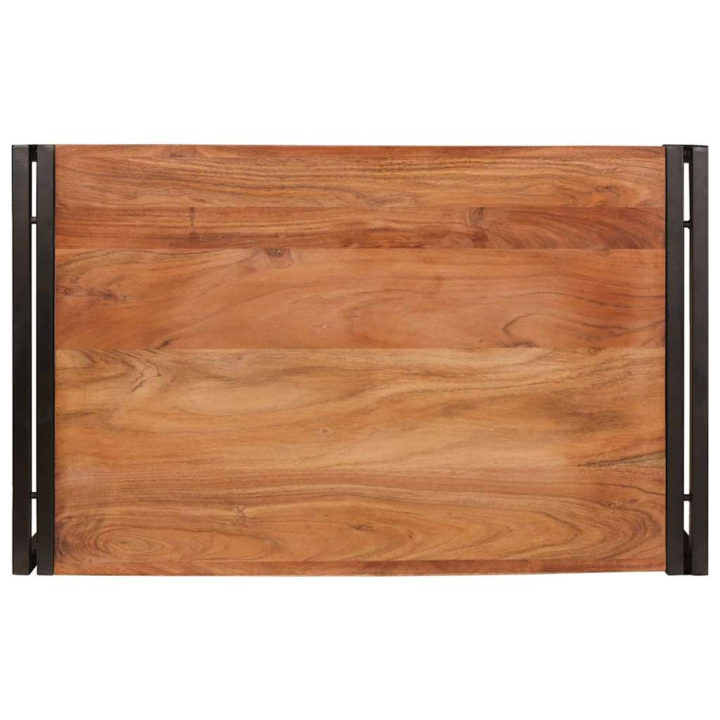 vidaXL Ράφι μπάνιου 80 x 50 x 23 εκ Μασίφ ξύλο μάνγκο και σίδερο