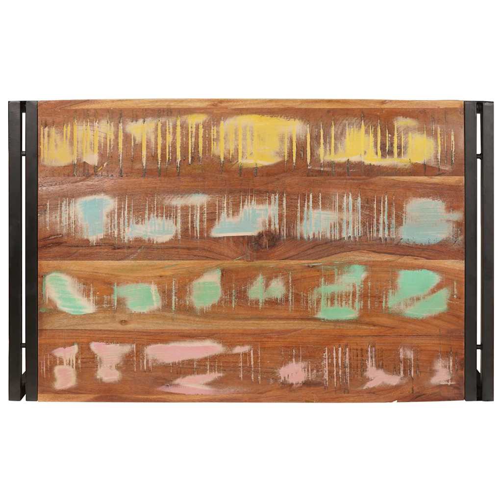 vidaXL Ράφι μπάνιου 80 x 50 x 23 εκ Μασίφ ξύλο μάνγκο και σίδερο