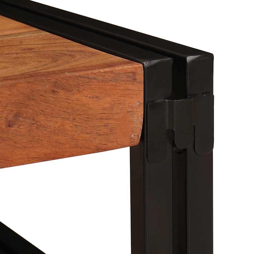 vidaXL Ράφι μπάνιου 100 x 50 x 23 εκ. Μασίφ ξύλο μάνγκο και σίδερο