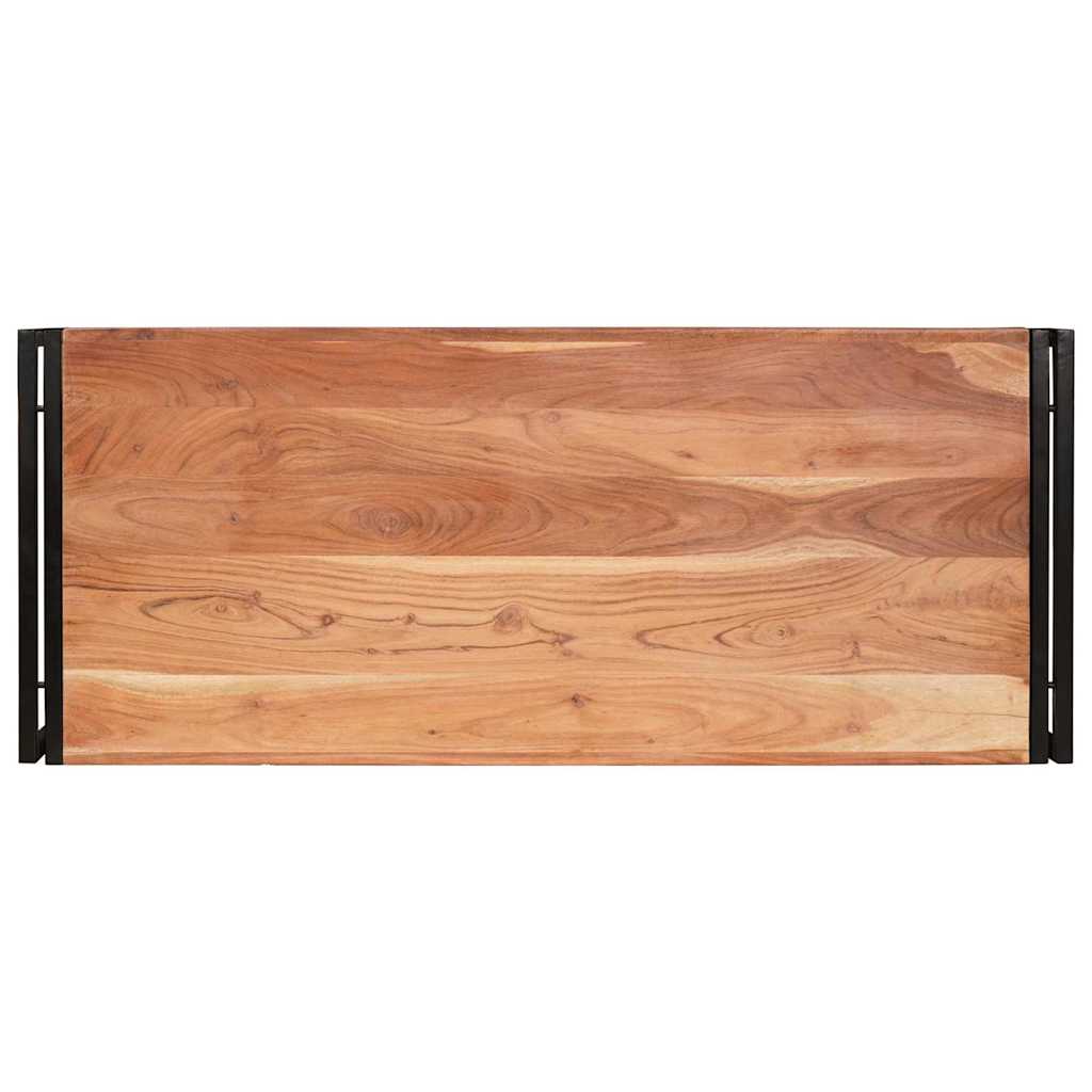 vidaXL Ράφι μπάνιου 120 x 50 x 23 εκ. Μασίφ ξύλο μάνγκο και σίδερο