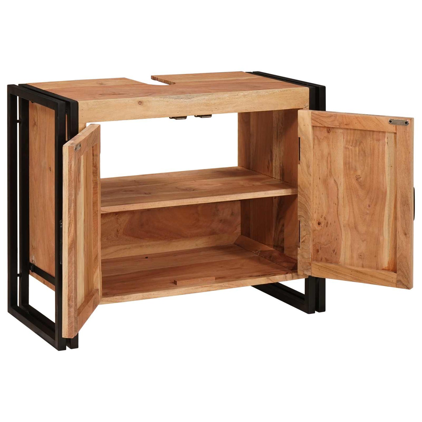 vidaXL Ντουλάπι νιπτήρα Καφέ 71 x 33 x 58 εκ. Στερεό Ξύλο Ακακίας