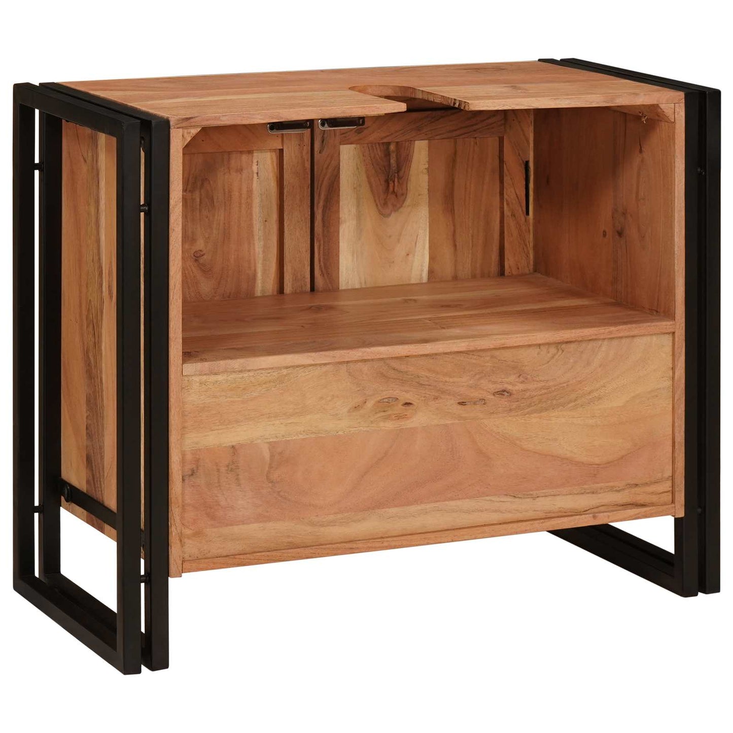 vidaXL Ντουλάπι νιπτήρα Καφέ 71 x 33 x 58 εκ. Στερεό Ξύλο Ακακίας