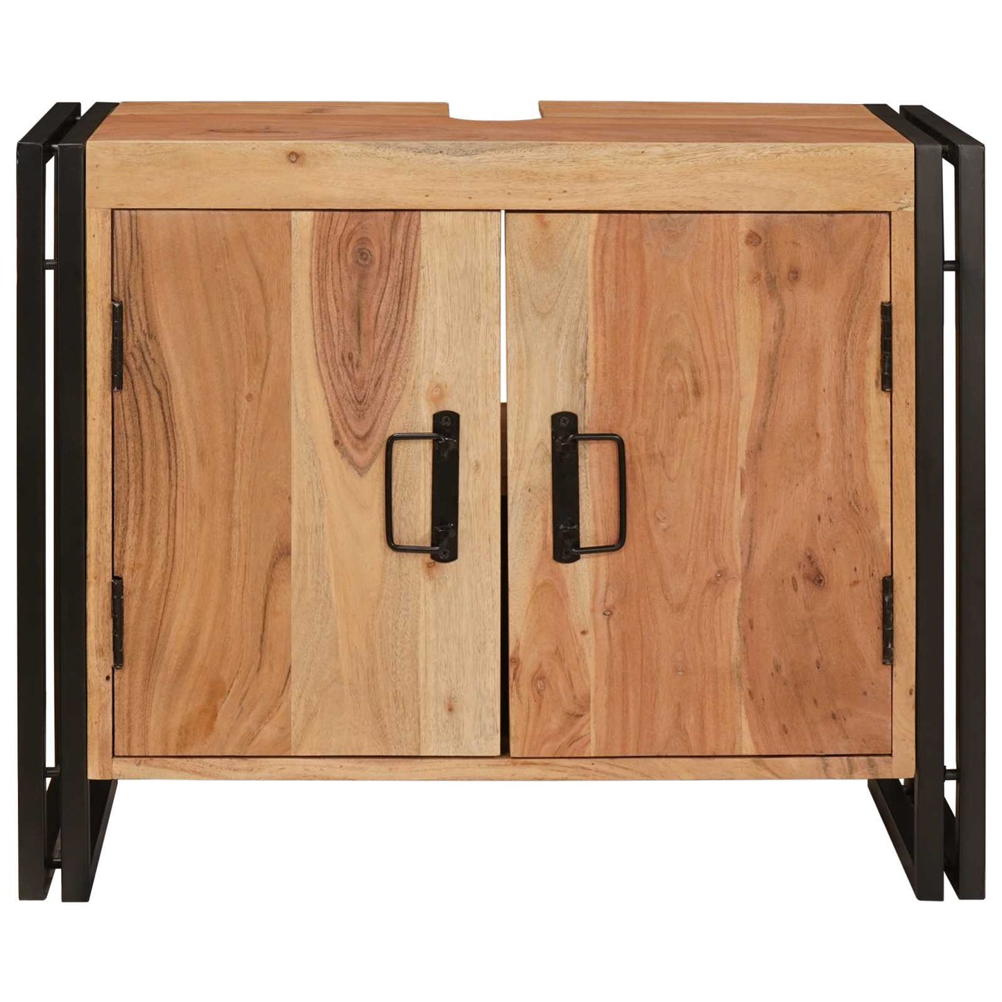 vidaXL Ντουλάπι νιπτήρα Καφέ 71 x 33 x 58 εκ. Στερεό Ξύλο Ακακίας